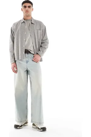 ASOS Super-baggy jeans i lyseblå vask med vintage skær