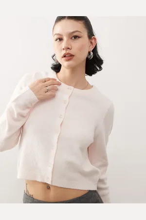 COLLUSION Baby-lyserød strikket cardigan