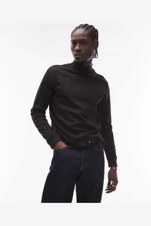MANGO T-shirt med høj hals og lange ærmer