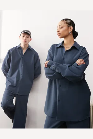 Reclaimed Unisex - oversized skjorte - Del af sæt