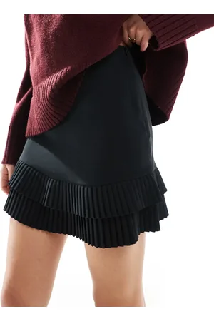 ASOS Mininederdel med dobbelte plisseringer