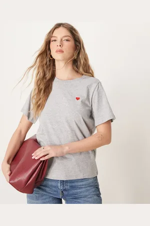 JDY T-shirt med hjerteprint