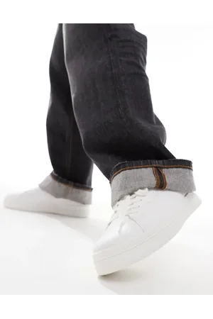 Pull&Bear Hvide sneakers med beige bagside