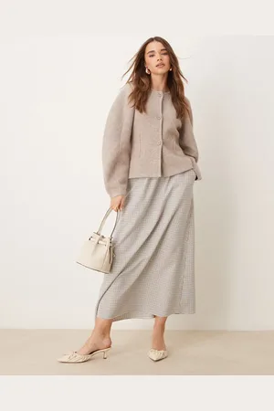 Miss Selfridge Ternet midinederdel-Neutral