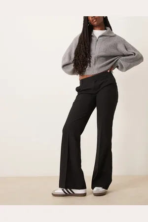 Gina Tricot Sorte, skræddersyede, afslappede og lavtaljede bootcut-bukser
