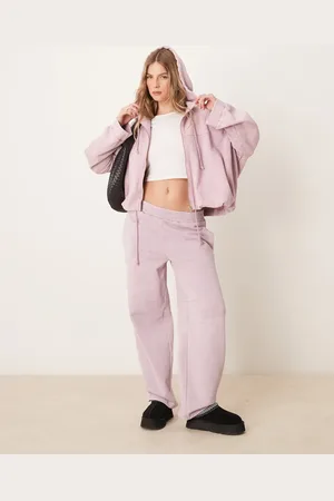 ASOS Forvaskede lyslilla joggingbukser med barrel-ben - Del af sæt