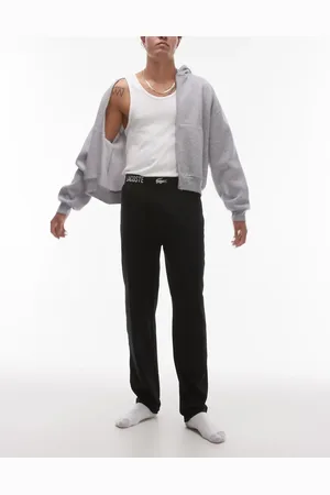 Lacoste Sorte loungewear-bukser med bånd i linningen