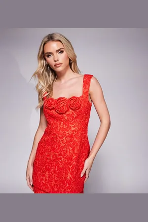 Forever New Minikjole med struktur og roset i jacquard