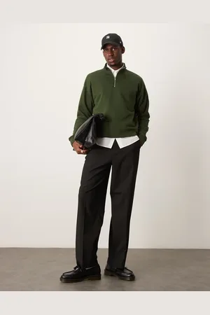 New Look Sweatshirt med ståkrave og 1/4 lynlås