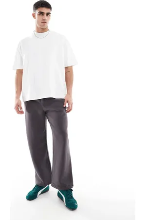 Pull&Bear Joggingbukser med vide ben i kraftigt stof