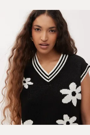 Miss Selfridge Strikket tanktop med blomstermønster