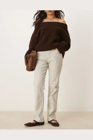 ASOS Jeans med lige ben og sildebensmønster