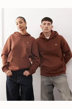 Dickies Oakport - Kaffebrun hættetrøje med lille logo