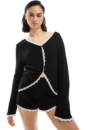 Miss Selfridge Cardigan med blondekant - Del af sæt