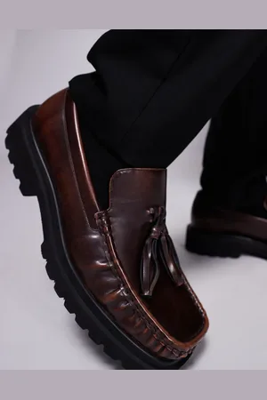 ASOS Brune loafers med firkantet tå og kvaster
