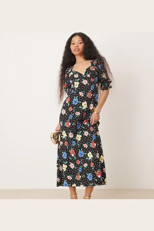 Miss Selfridge Tea-midikjole med blomstermønster