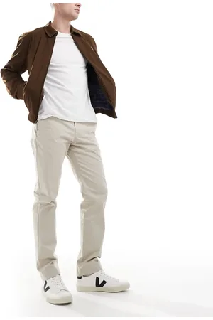 Ralph Lauren Beige chinobukser med lige ben, stretch og logoikon i twill-Neutral
