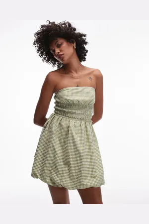 Rhythm Lana - minikjole med ballonskørt og gingham-tern