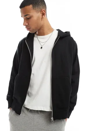 JACK & JONES Oversized hættetrøje med lynlås i kraftig kvalitet på 400 gsm