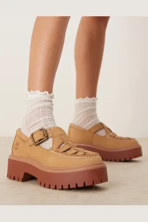 Timberland Stone Street - Mary Jane-sko i nubuck med plateausål-Neutral