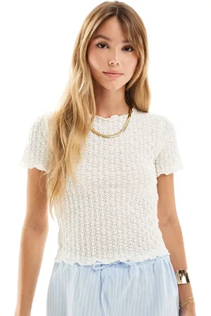 AWARE Hvid baby-t-shirt med tekstur