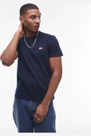 Tommy Hilfiger Marineblå T-shirt i regular fit med logomærke