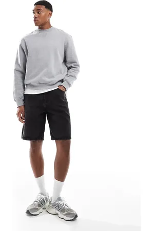 Pull&Bear Sorte denimshorts i baggy fit