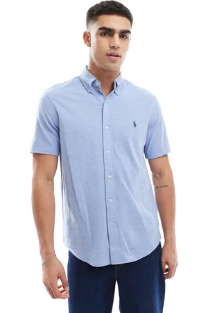 Ralph Lauren Skjorte med korte ærmer og ikonlogo i piqué