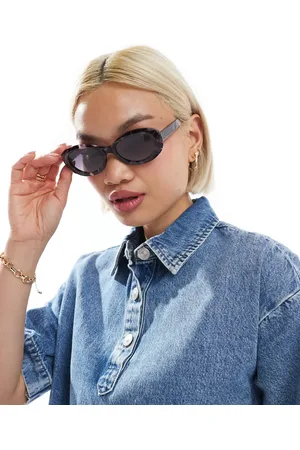 ASOS Ovale solbriller i acetat med polariseret glas