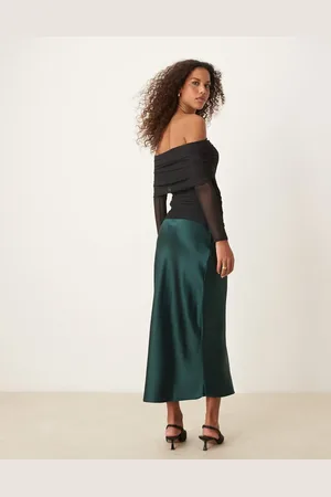 Gina Tricot Midinederdel i satin
