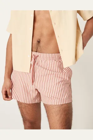 Abercrombie & Fitch Cedertræsfarvede badeshorts med stretch-Rød