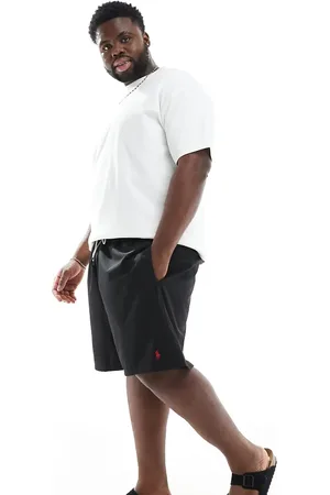 Ralph Lauren Big & Tall - Traveler - Sorte badeshorts med logoikon og klassisk pasform