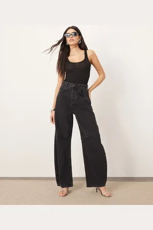ASOS Sydney - Forvaskede sorte barrel-jeans