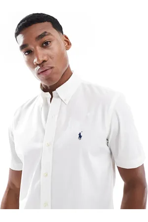 Ralph Lauren Og figursyet skjorte i poplin med korte ærmer og logoikon