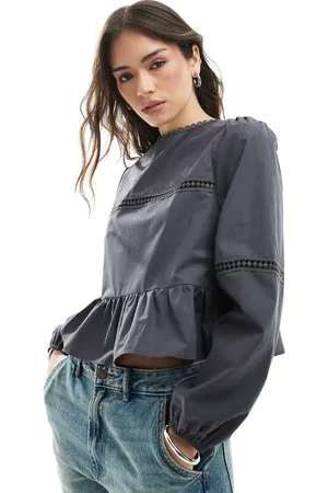 ASOS Bluse med blondedetaljer