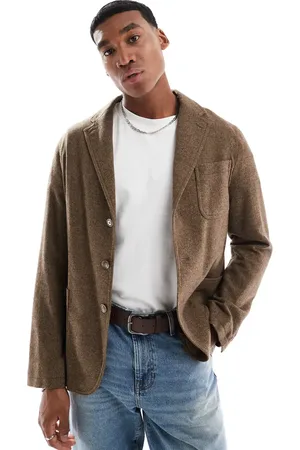 Ralph Lauren Enkeltradet blazer med sildebensmønster