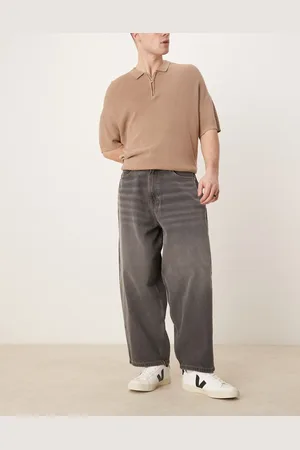 ASOS Sorte og forvaskede jeans i oversized og baggy pasform
