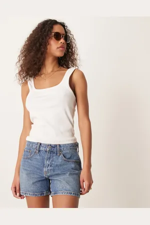 Abercrombie & Fitch Baggy shorts i mellemvask-Blå