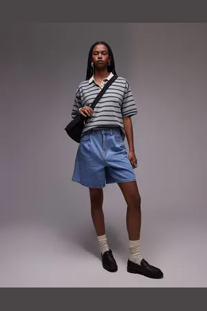 MANGO Løstsiddende longline-denimshorts