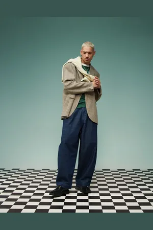 ASOS Premium - Rå og forvaskede jeans i denim med oversized og baggy pasform-Blå