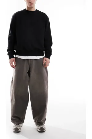 ASOS Sorte og forvaskede jeans i baggy og oversized pasform