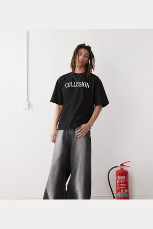 COLLUSION T-shirt med broderet branding i firkantet pasform