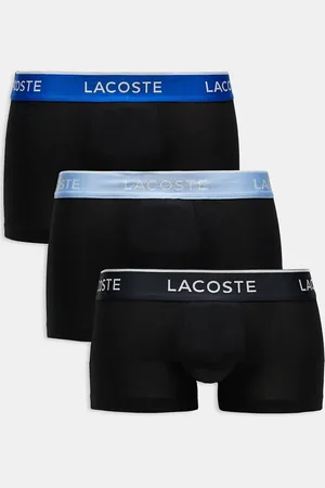 Lacoste Pakke med 3 par sorte boksershorts med blå linning