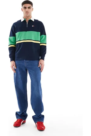 Tommy Hilfiger Jamie - Løstsiddende og mørkeblå tømrer-jeans med lige ben-Marineblå