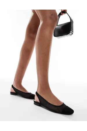 SEQWL Phelps - Sorte slingback-sandaler i mesh