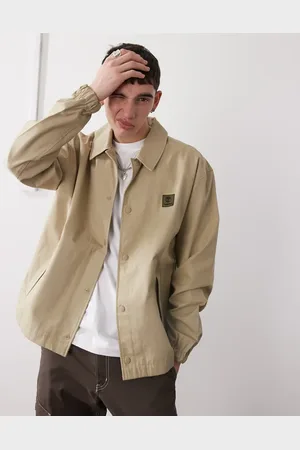 Timberland Beige coach-jakke i ripstop-stof med logo på brystet-Neutral