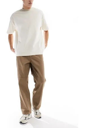 JACK & JONES Bill - Beige arbejds-chinobukser i bred pasform-Neutral