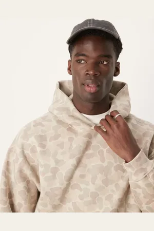 Abercrombie & Fitch Essentials - Beige hættetrøje med camouflageprint-Neutral