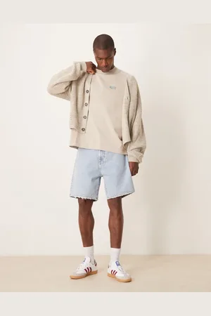 Abercrombie & Fitch Løstsiddende denimshorts i lyseblå vask