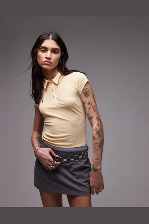ASOS Kærnemælksgul polotrøje med vingeærmer